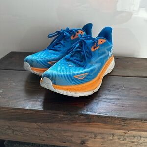 Hoka Men’s Clifton 9 - coastal blue Orange US 11